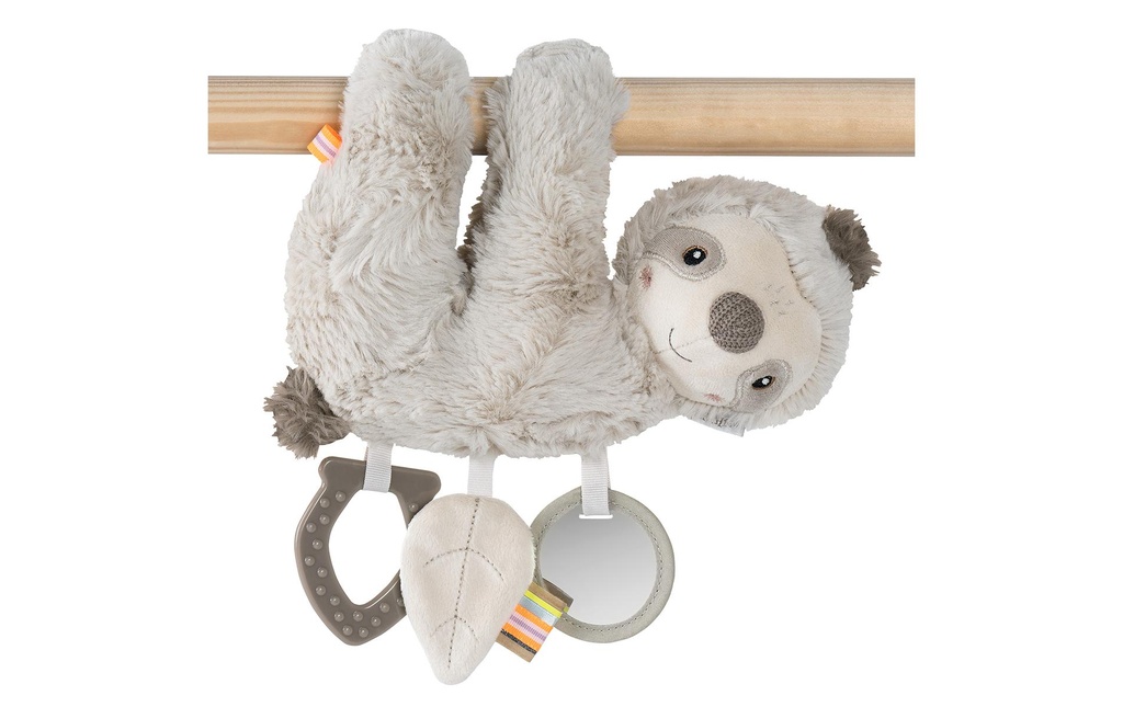 fehn Jouet pour poussette Paresseux d'activité, Gris/beige