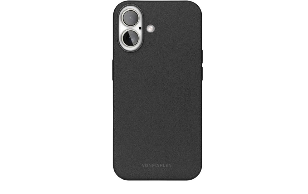 Vonmählen Coque arrière Like Leather iPhone 16 Noir