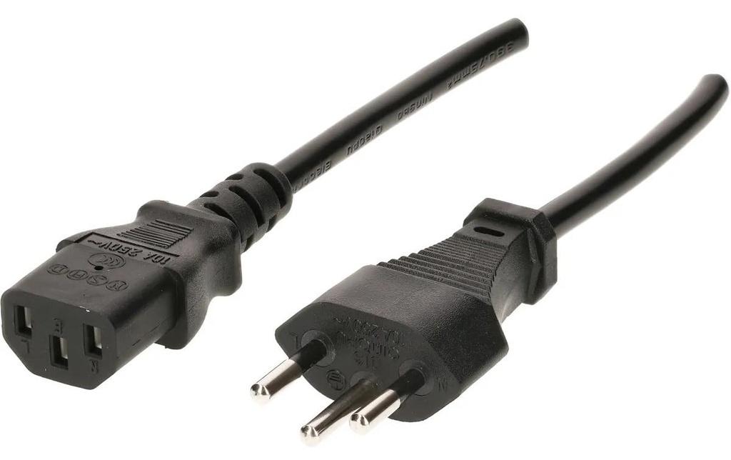 Max Hauri Câbles d’alimentation 5 m C13 - T12 Noir