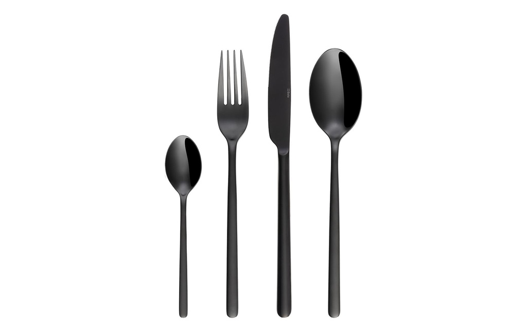 Sola Kits de couverts Samara PVD, Noir poli, 16 pcs.