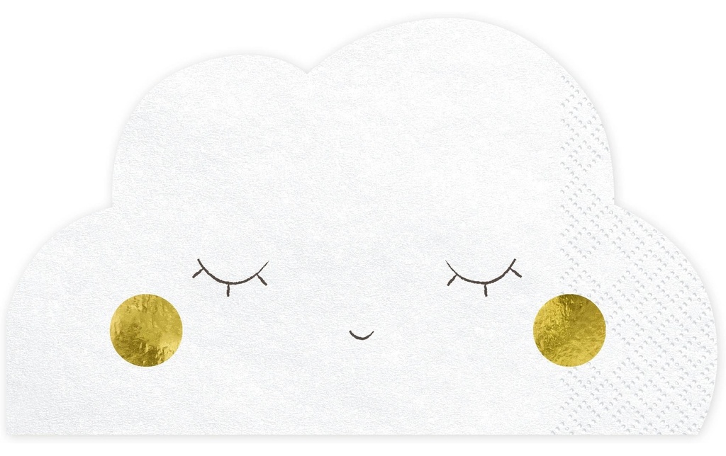 Partydeco Serviettes en papier Nuage 16 x 9,5 cm, 20 Pièce/s