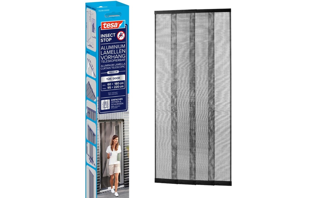 tesa Porte à lamelles Télescopique, pour portes-fenêtres