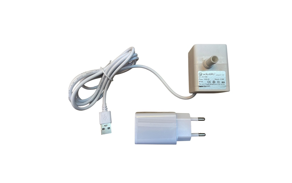 Lucky-Kitty Accessoire Pompe de qualité avec bloc d'alimentation 5 V