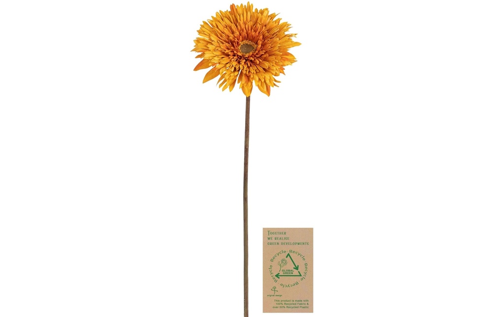 Botanic-Haus Fleur artificielle Gerbera, Orange-jaune, 63 cm