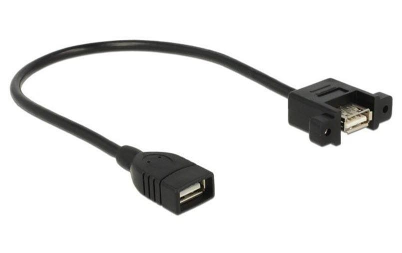 Delock Câbles rallonges à encastrer USB 2.0  USB-A - USB-A 0.25 m