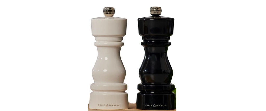Cole&Mason Moulins à sel ou à poivre London 2 x 15 cm, Brun/Blanc