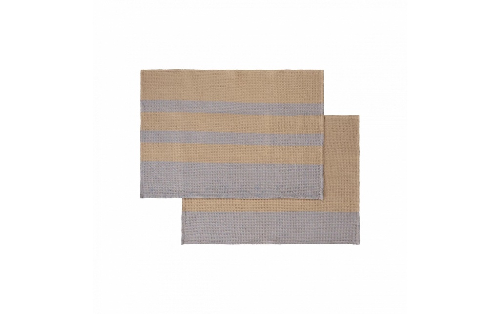 Blomus Ensemble de torchons pour la vaisselle Gano 2 Pièce/s, Brun/Gris