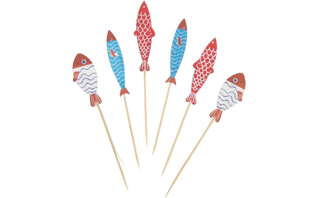 Rico Design Pearl Piques décoratifs Poisson 6 Pièce/s Blanc