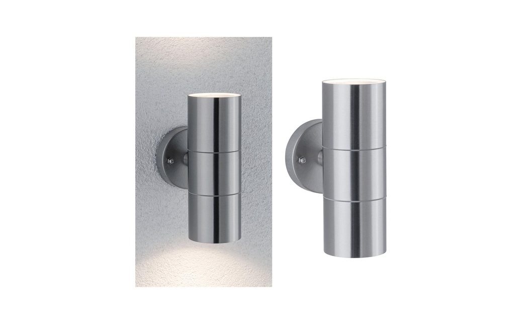 Paulmann Lampe murale Flamme 230 V Acier inoxydable