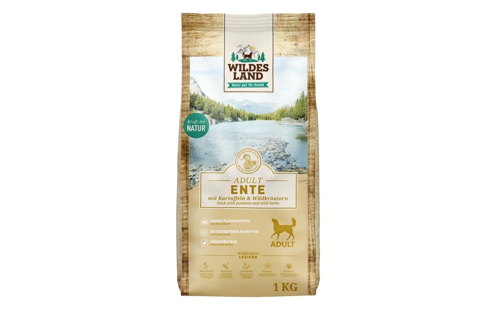 Wildes Land Alimentation sèche Canard aux pommes de terre & herbes sauvages, 1 kg