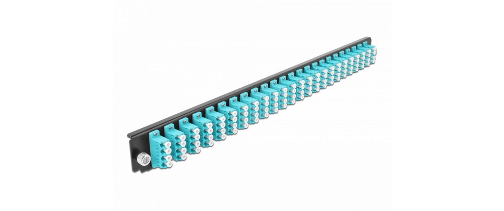 Delock Plaque de distribution Panneau avant 24 ports LC Quad OM3 MM aqua