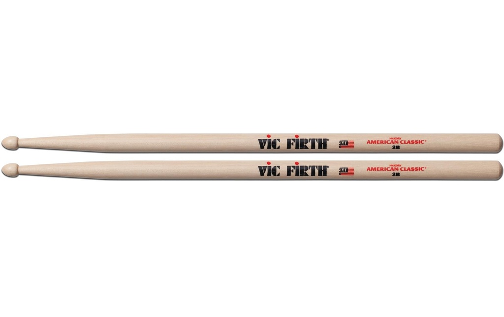 Vic Firth Baguettes de batterie VF2B American Classic 2B – 1 Paire/s