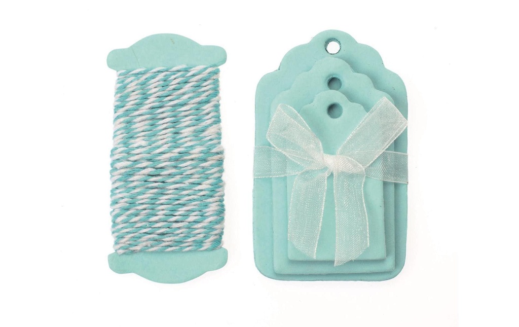 Glorex Étiquette pour cadeau Étiquette, bleu clair