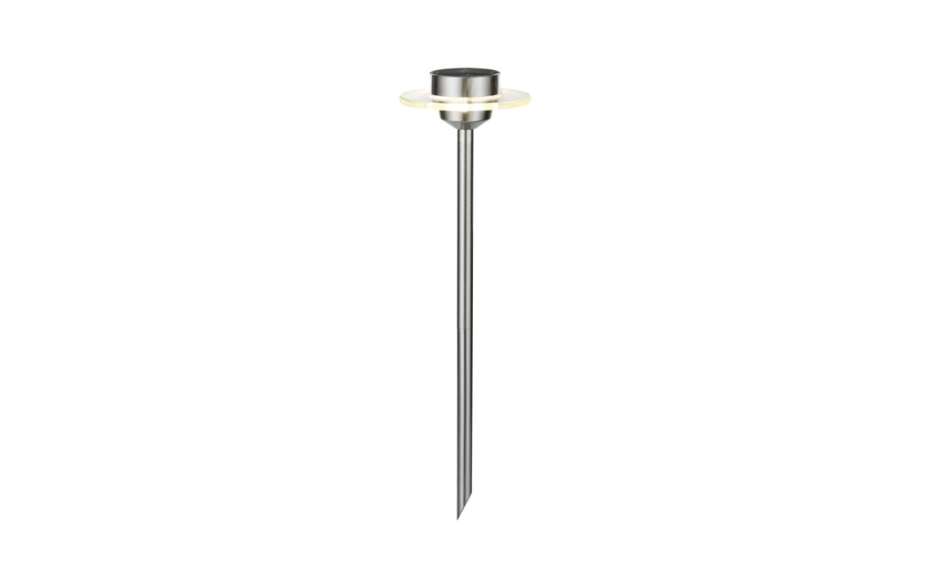 Paulmann Borne d?éclairage pour chemins Broche solaire LED Special Ufo, 3000K, acier inoxydable