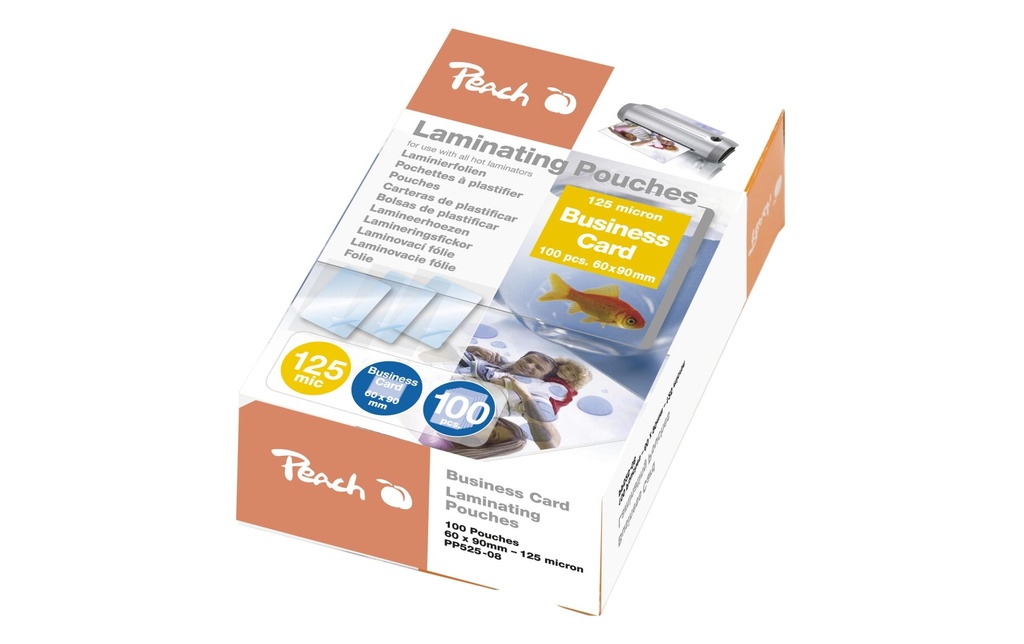 PEACH Flle. plas.Busi.Card 125Micron (100 pces)