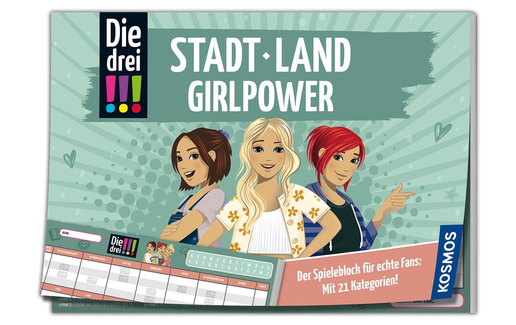 Kosmos Jeux d’enfant Die drei!!! Stadt Land Girlpower -DE-