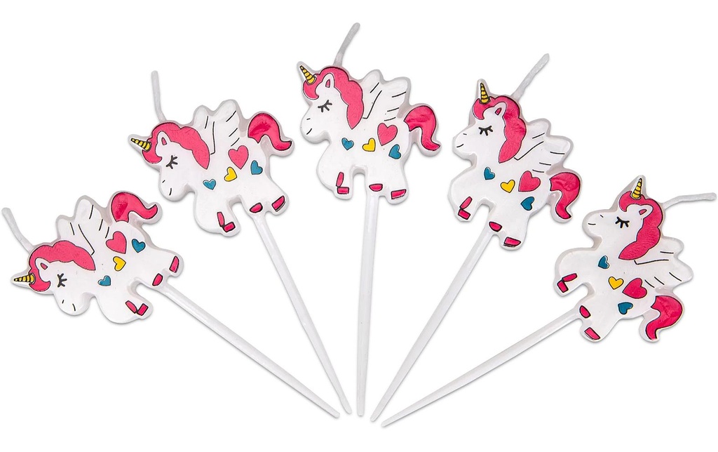 Städter Bougie Licorne 5 Pièce/s, 3 x 7.5 cm