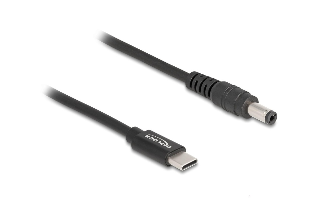 Delock Câble de chargement USB-C vers 5.5 x 2.1 mm mâle 1.5 m