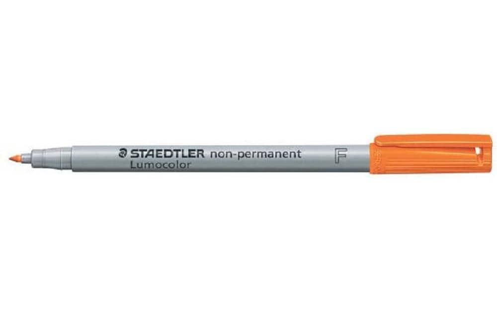 Staedtler Stylo à feuilles Lumocolor 316 F Orange, soluble dans l'eau, 10 pièces