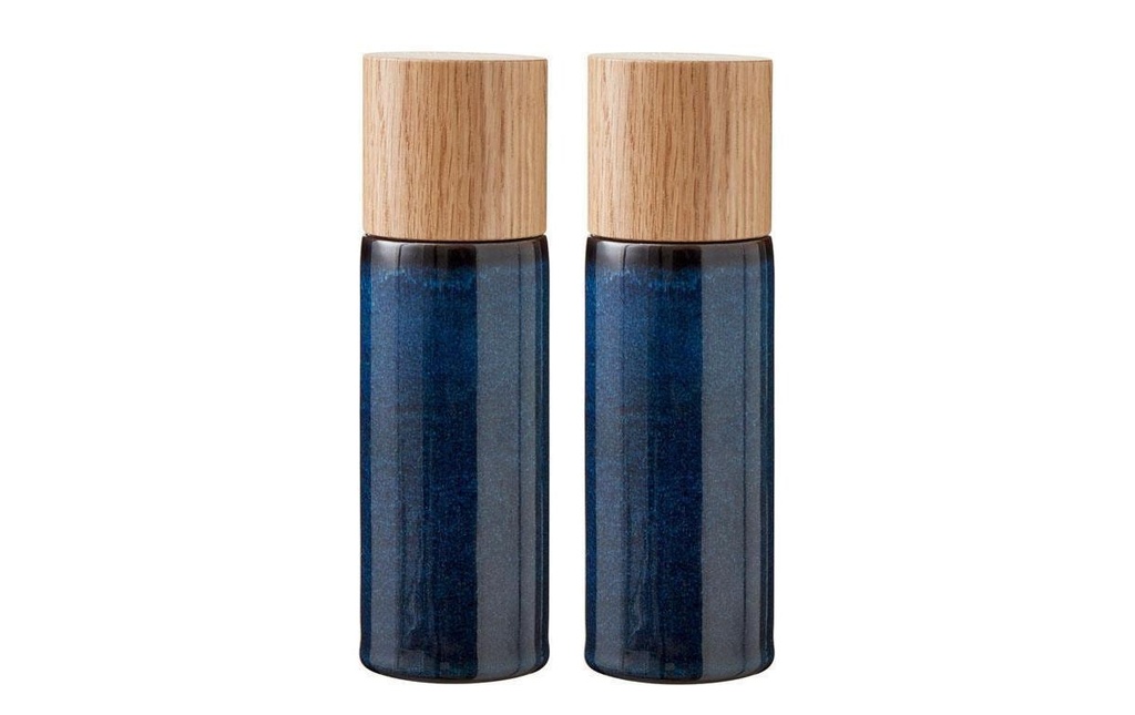 Bitz Moulins à sel et à poivre 2 pièces, 16.7 cm, Bleu foncé
