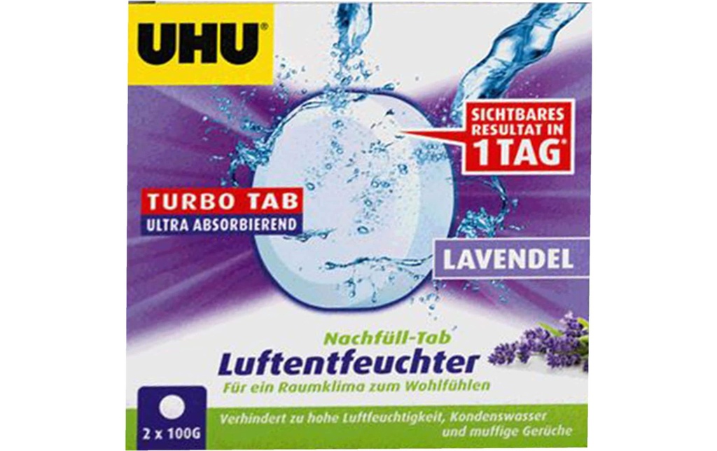 UHU Déshumidificateur Anbiance Tabs Lavande, 2 x 100g