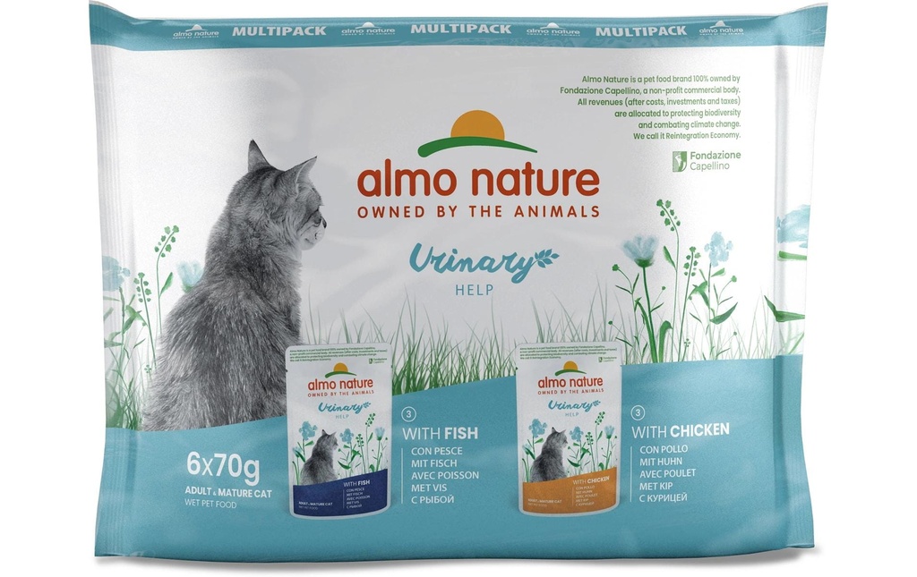 Almo Nature Alimentation humide Urinary Help 6 x 70 g