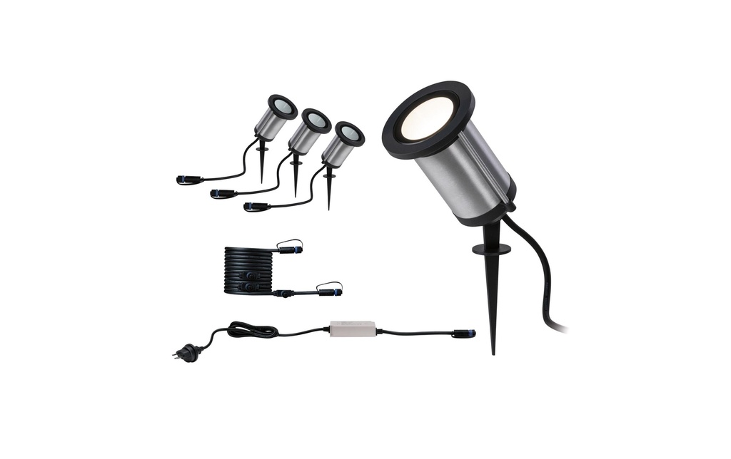 Paulmann Spot de jardin Plug & Shine Classic 32 3000 K, jeu de base