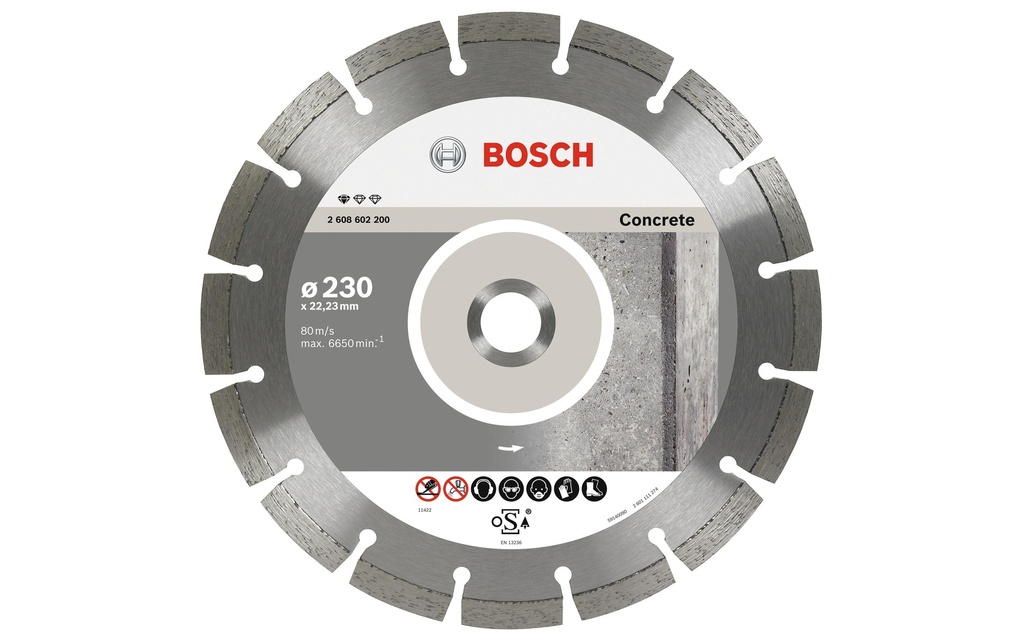 Bosch Professional Disque à tronçonner diamanté Standard for Concrete, 230 mm, 10 pièces
