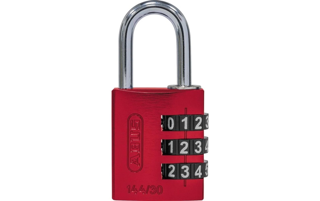 Abus Serrure à combinaison 144/30 B/DFNLI Rouge Aluminium