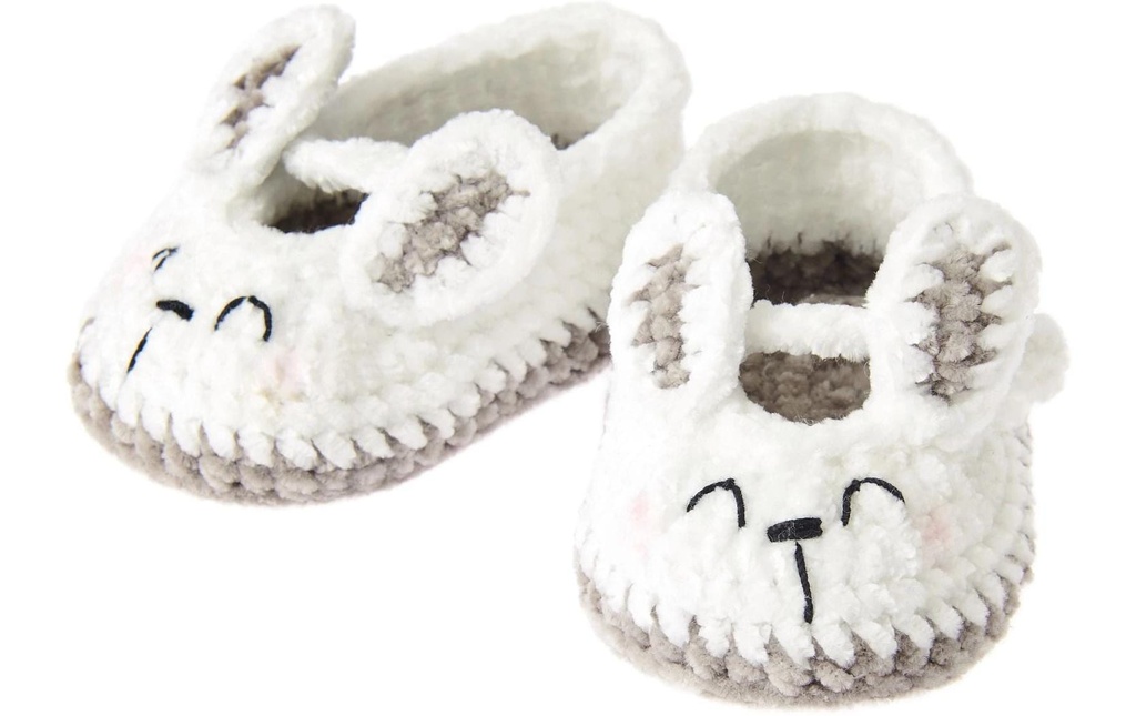 Rico Design Kit de crochet Ricorumi Chaussons pour bébé, lapin