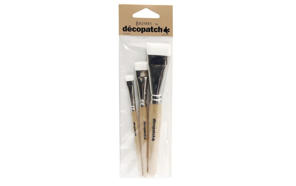 DÉCOPATCH Set-pinceaux en nylon 3pcs (3 pces)
