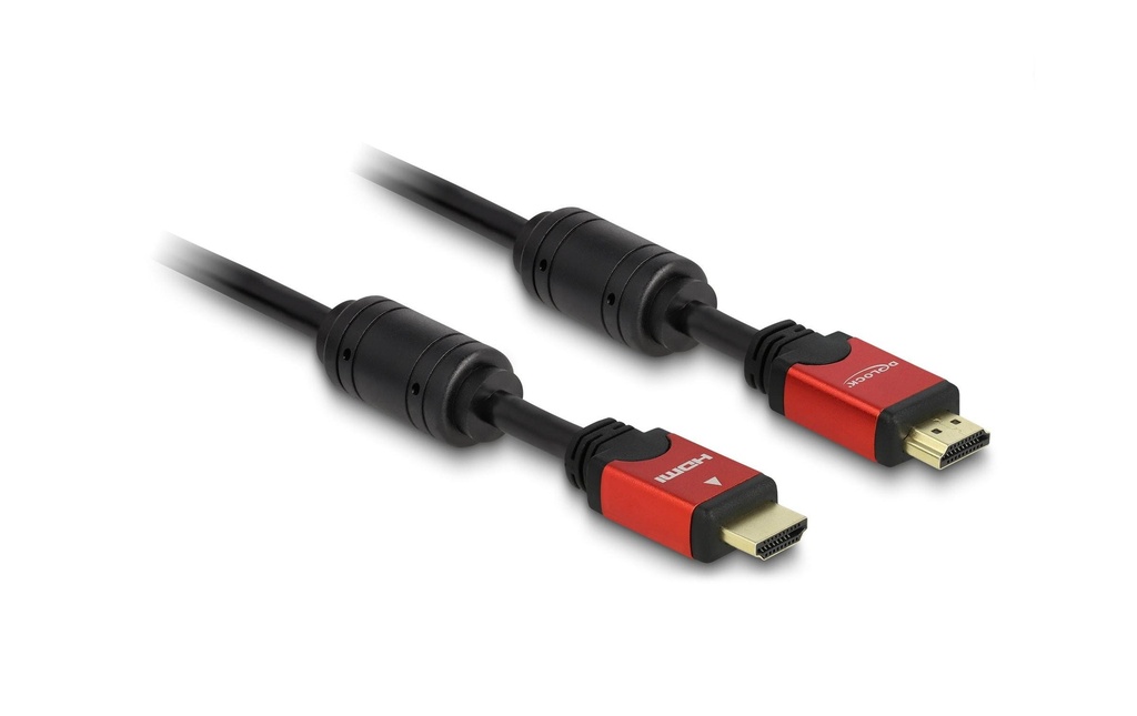 Delock Câble 4K 30Hz HDMI - HDMI, 5 m, Rouge/Noir