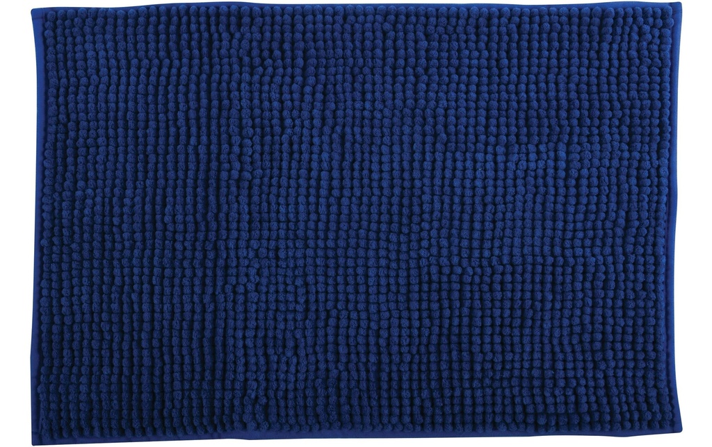 MSV Tapis de bain Chenille 40 x 60 cm, Bleu foncé