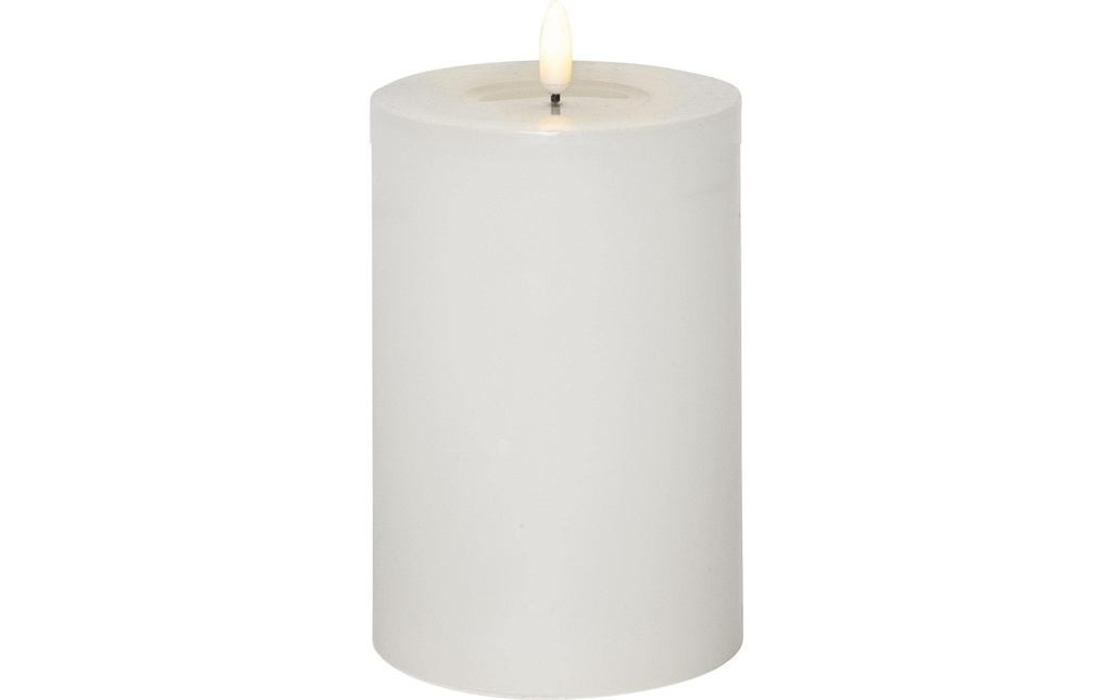 Star Trading Bougie LED Pillar Flow Big, 17.5 cm, blanc