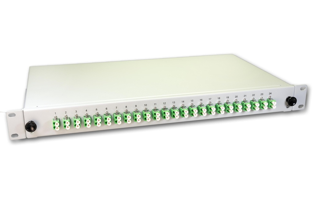 Lightwin Boîte d’épissure 48 fibres, 24x DLC/APC SM, 9/125µm OS2 Pigtail