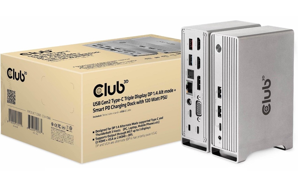 Club 3D Station d'accueil CSV-1568 120 W