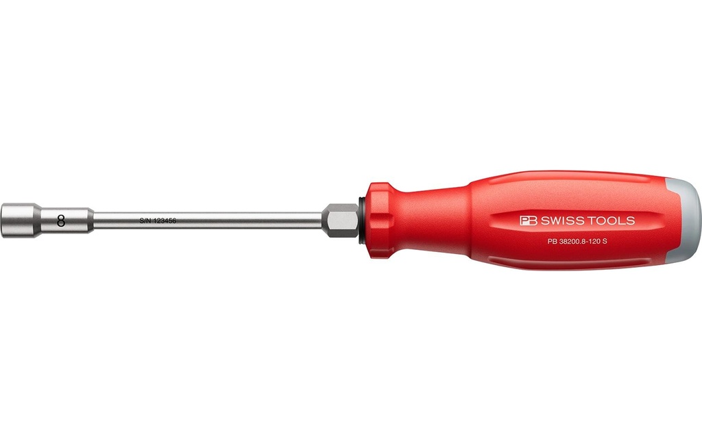 PB Swiss Tools Tournevis à douille SwissGrip Evo PB 38200.8-120 S