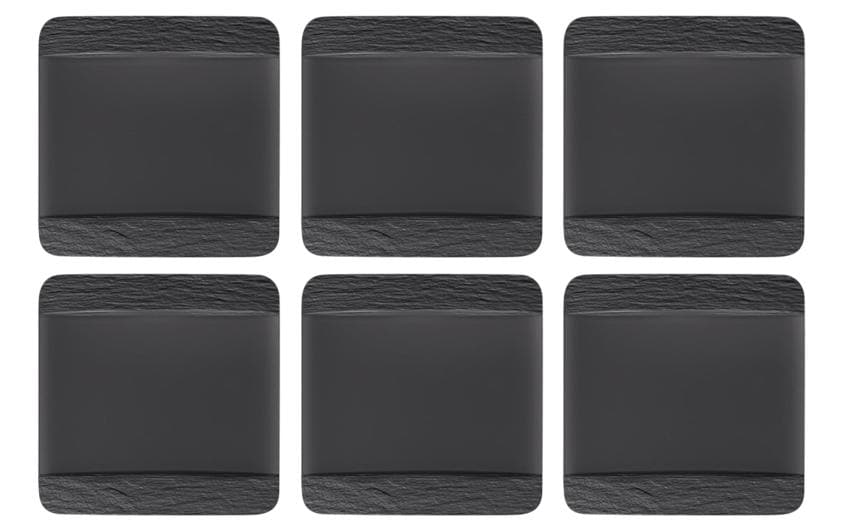 Villeroy & Boch Assiette non décorative Manufacture Rock 6 Pièce/s, Noir