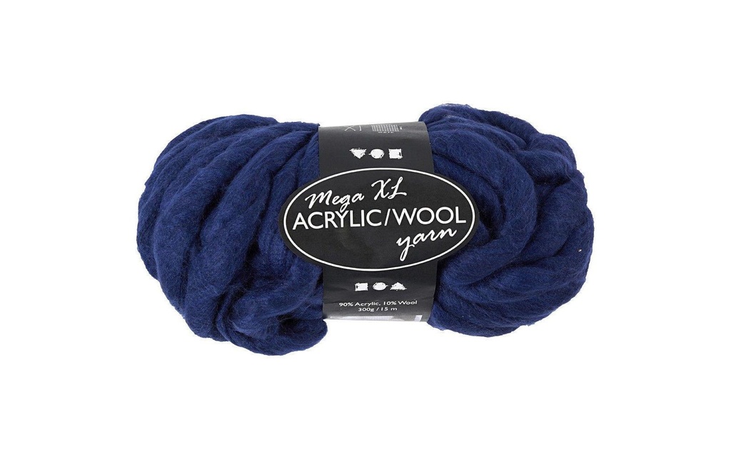 Creativ Company Laine Acrylique XL 15 m Bleu foncé