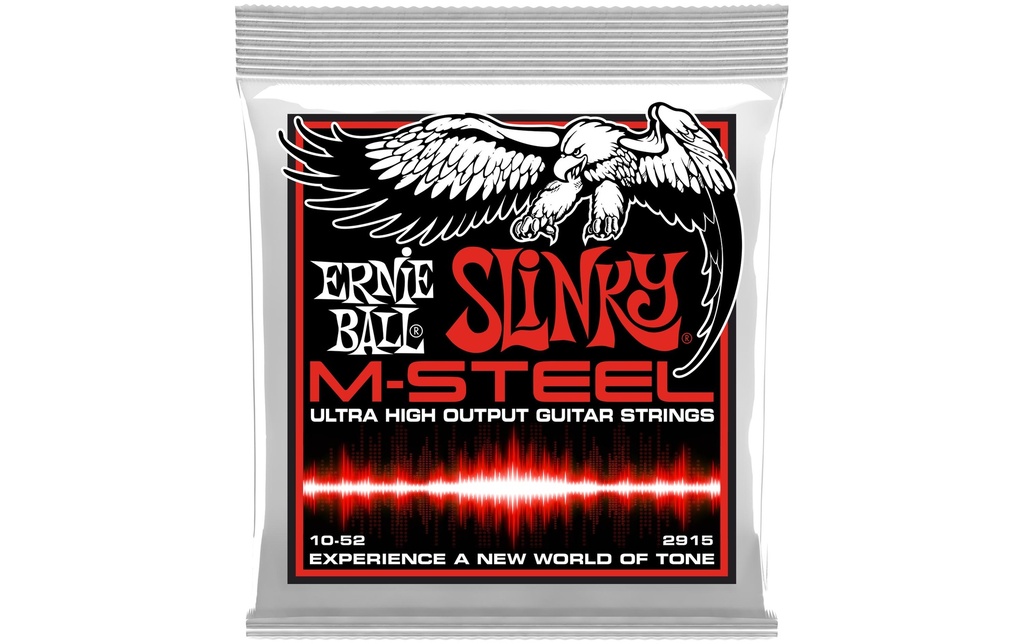 Ernie Ball Cordes de guitare 2915 Slinky M-Steel – Skinny Top 10-52