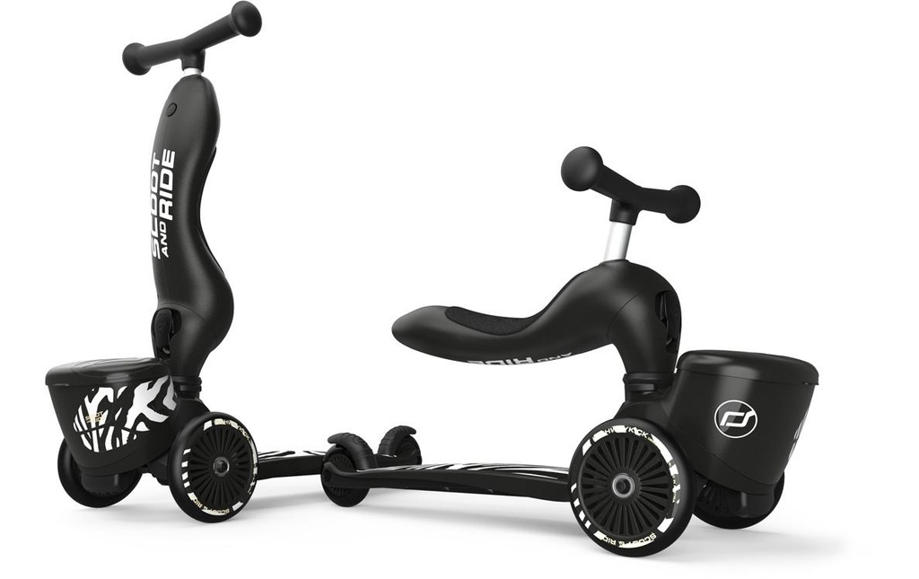Scoot and Ride Patinette Highwaykick 1 Lifestyle Zebra Noir