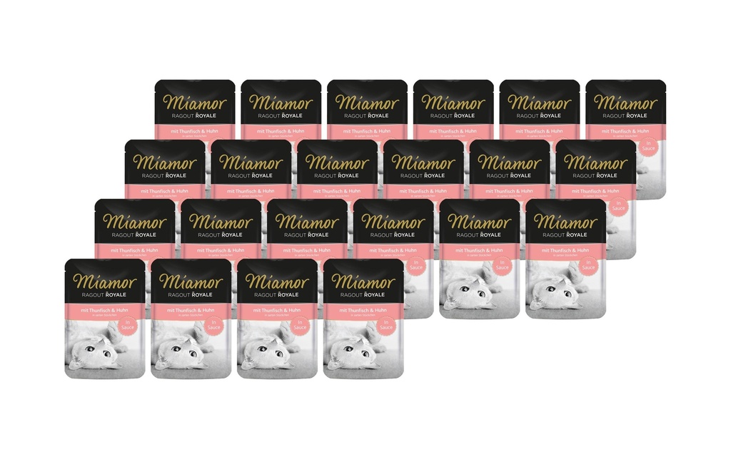 Miamor Alimentation humide Ragout Royale Thon & Poulet Sauce, 22 x 100 g