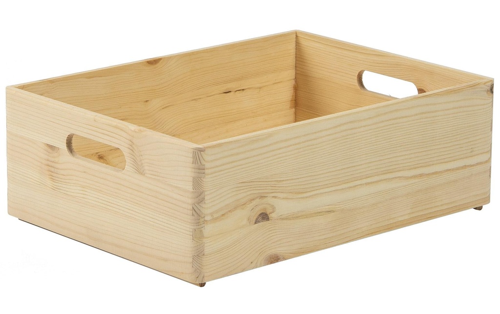 Holz Zollhaus Caisse de rangement Pin 30 x 14 x 40 cm, Brun