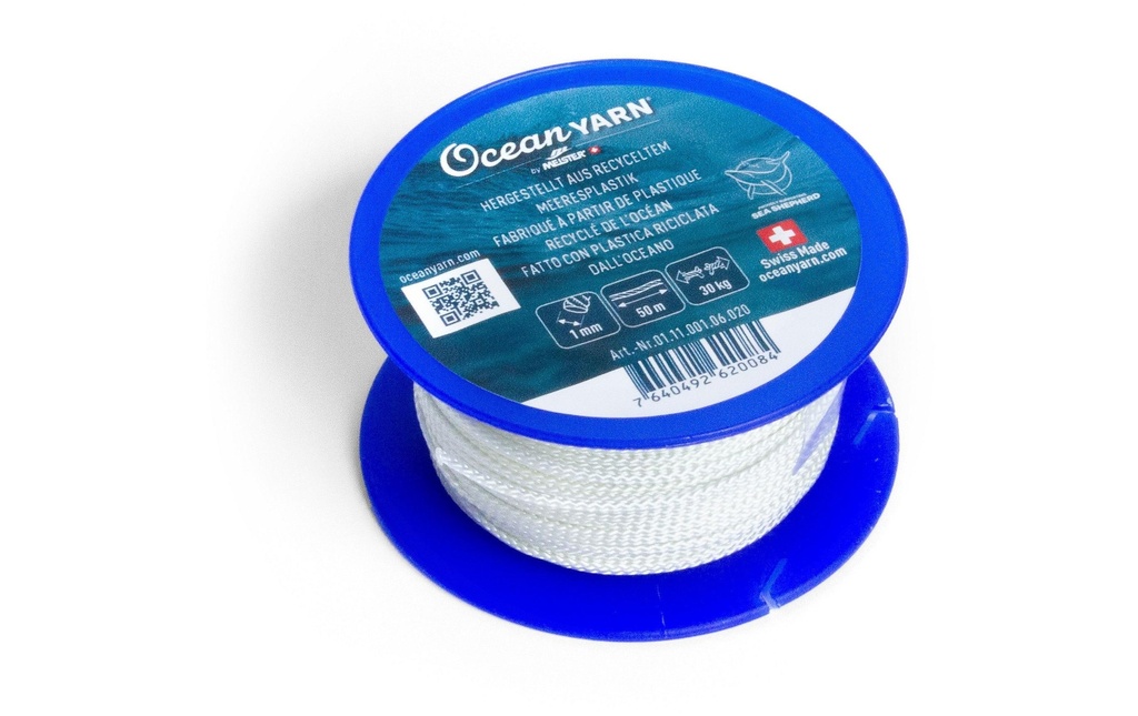 Meister Corde OceanYarn Ø 1 mm, 50 m, 30 kg, Blanc