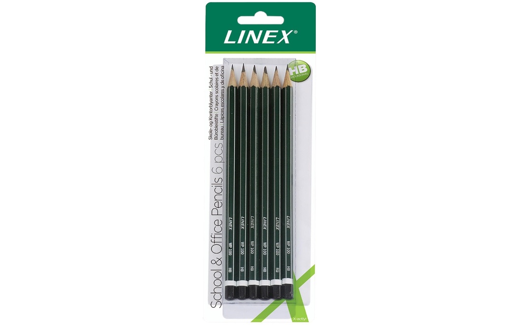 Linex Crayon WBP100, HB, 6 pièces