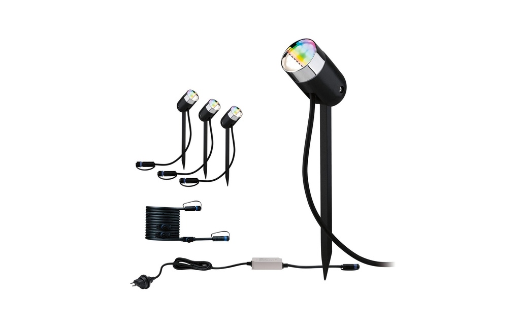Paulmann Lampe de jardin Plug & Shine Pike 40° RGBW Base, ZigBee