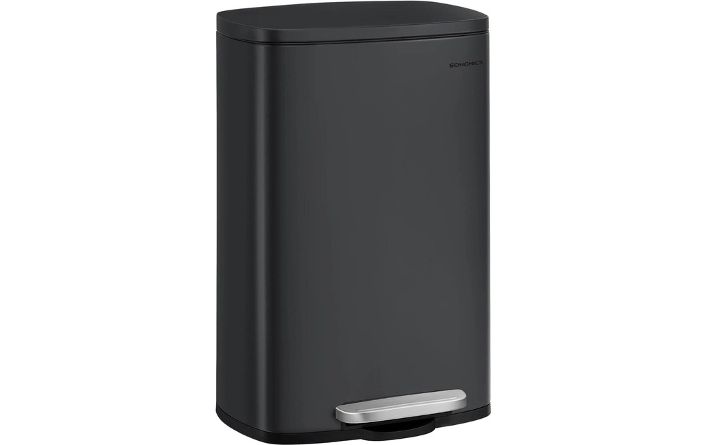 Songmics Poubelle 50 l, Noir