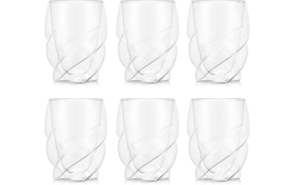 Bodum Verres à double paroi Pavina Paris 270 ml, 6 pièces, Transparent