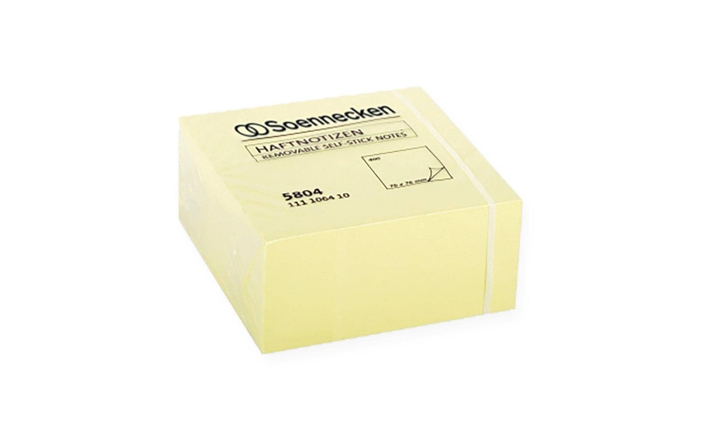 Soennecken Fiche de bloc-notes 7.5 x 7.5 cm, 400 feuilles, jaune