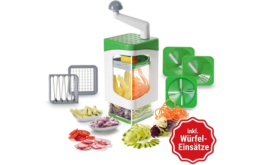 Genius Coupe-légumes Nicer Dicer Julietti 13 pièces, vert/blanc